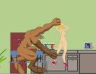 Mocreas Universal Axis Screenshot of the monster holding a naked blonde
