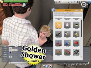 3D SexVilla 2 - Male golden shower