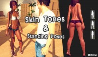 3DXChat - Skin tones & Standing poses