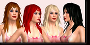 AChat - Long Hairstyles - Blond, Black, Red, Brown